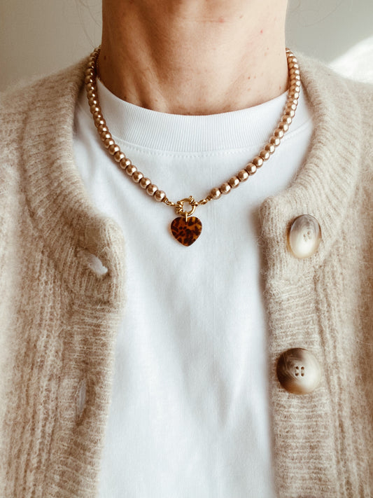 Collier Léa marron
