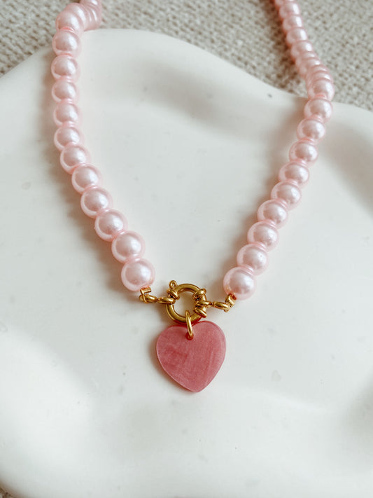 Collier Léa rose pâle