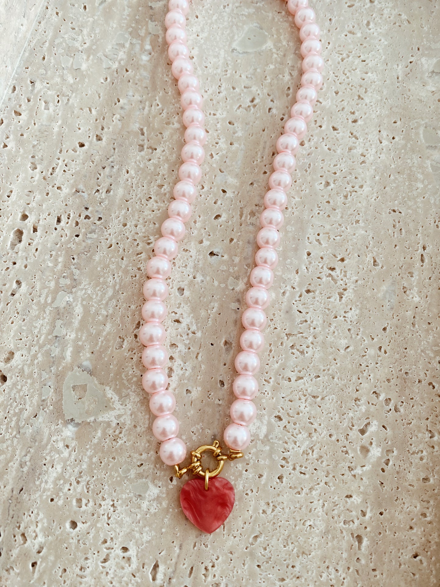 Collier Léa rose pâle