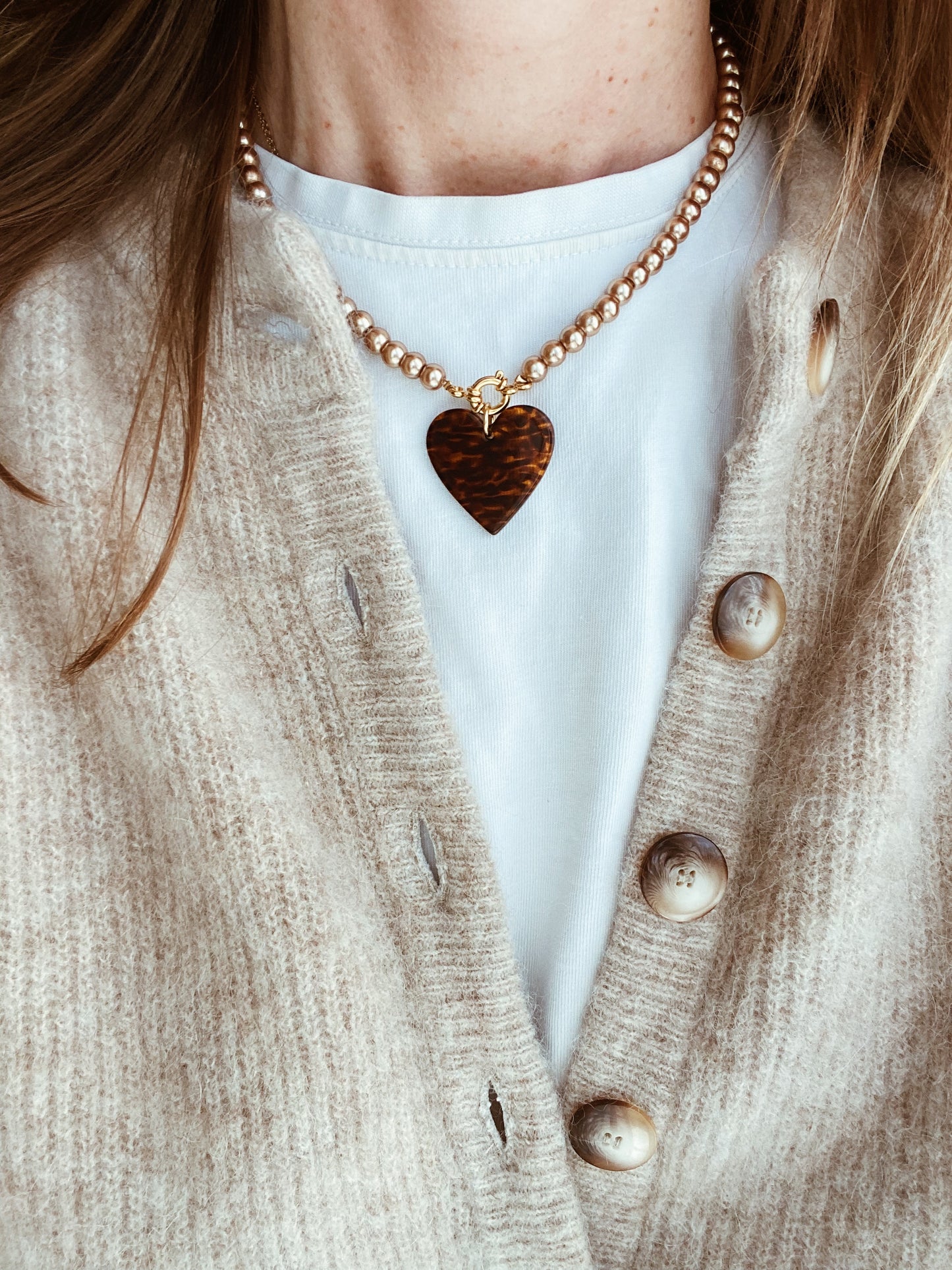 Collier Léa marron