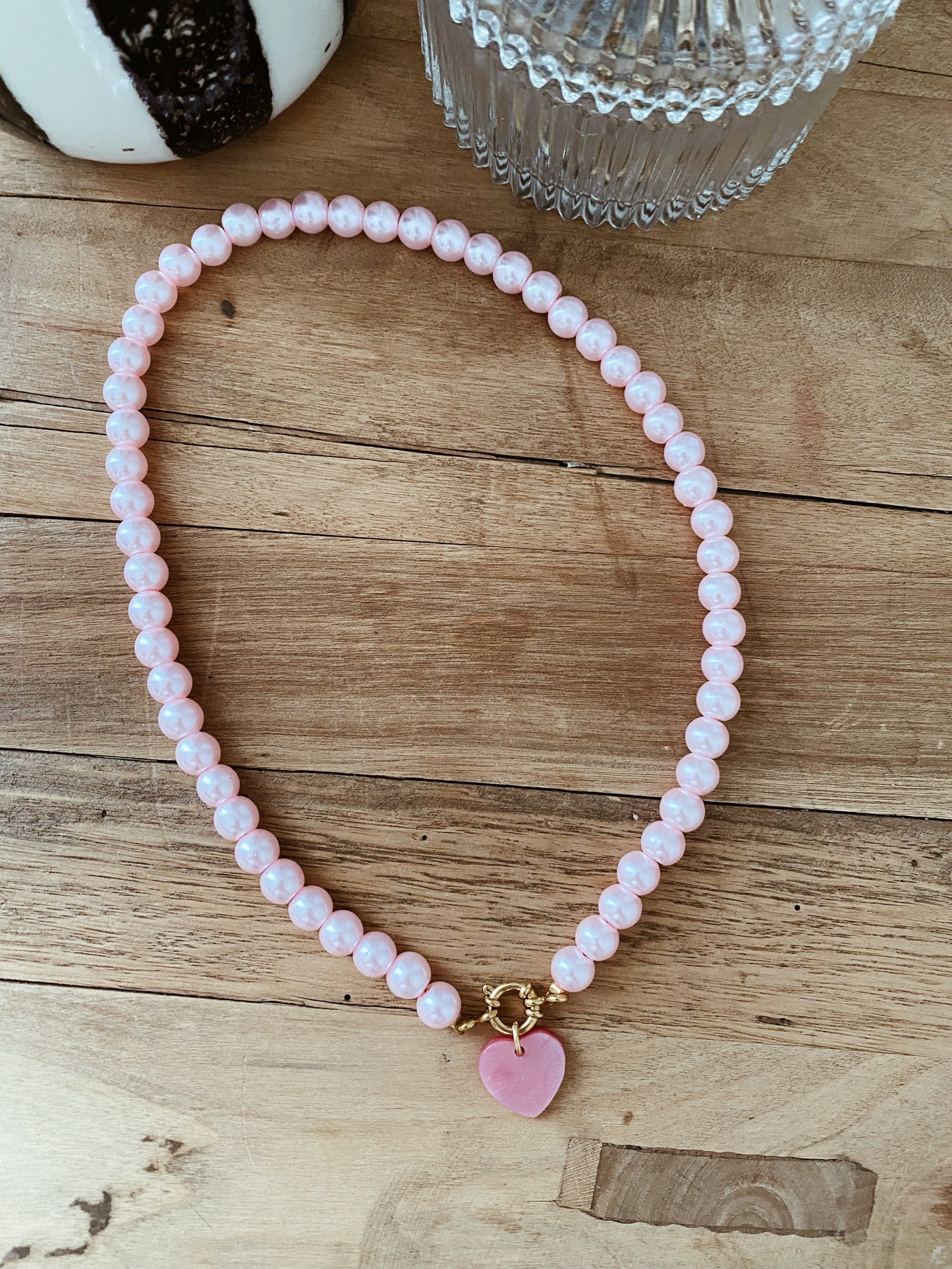 Collier Léa rose pâle