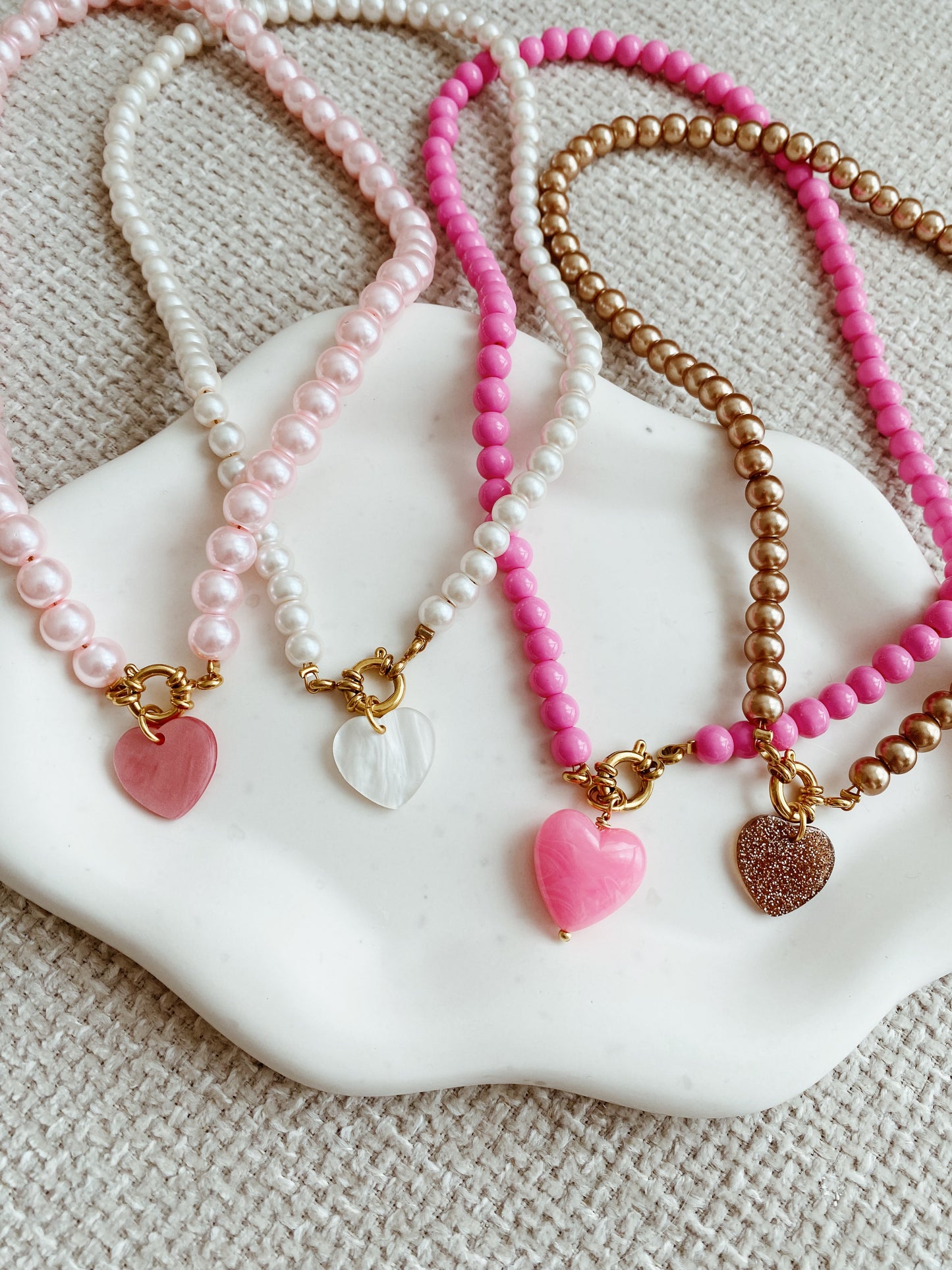 Collier Léa rose pâle